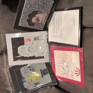 Modern Art  Hiliting " Male Abuse" Set  4-8x10 Prints  Cardboard Frames Included